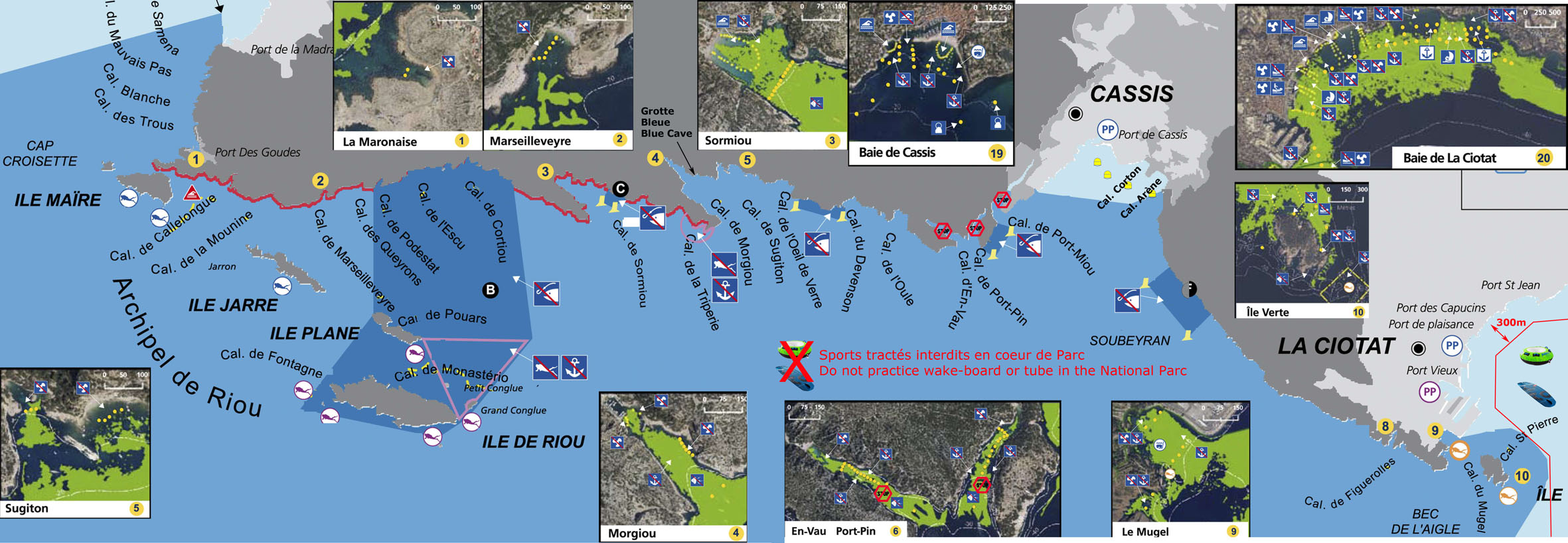 carte calanques